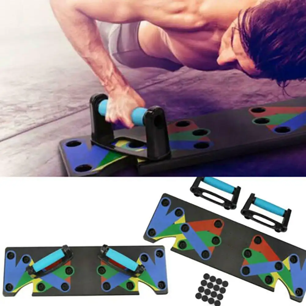 Push Up Rack Board 9 in 1 Body Building Comprehensive Fitness Exercise Tools Men Women Push-up Stands For GYM Training | Спорт и
