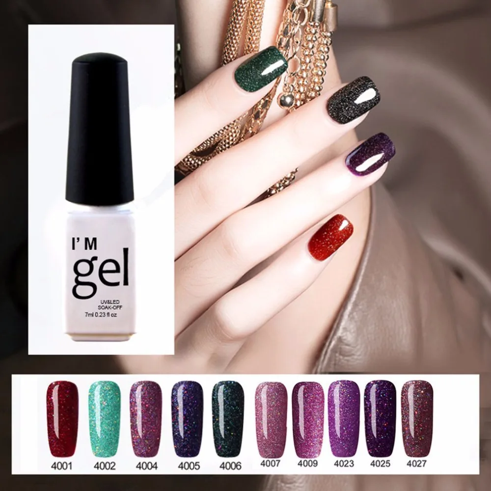 Гель лак для нейл арта УФ светодиодный ногтей Фольга клей Vernis Полупостоянный