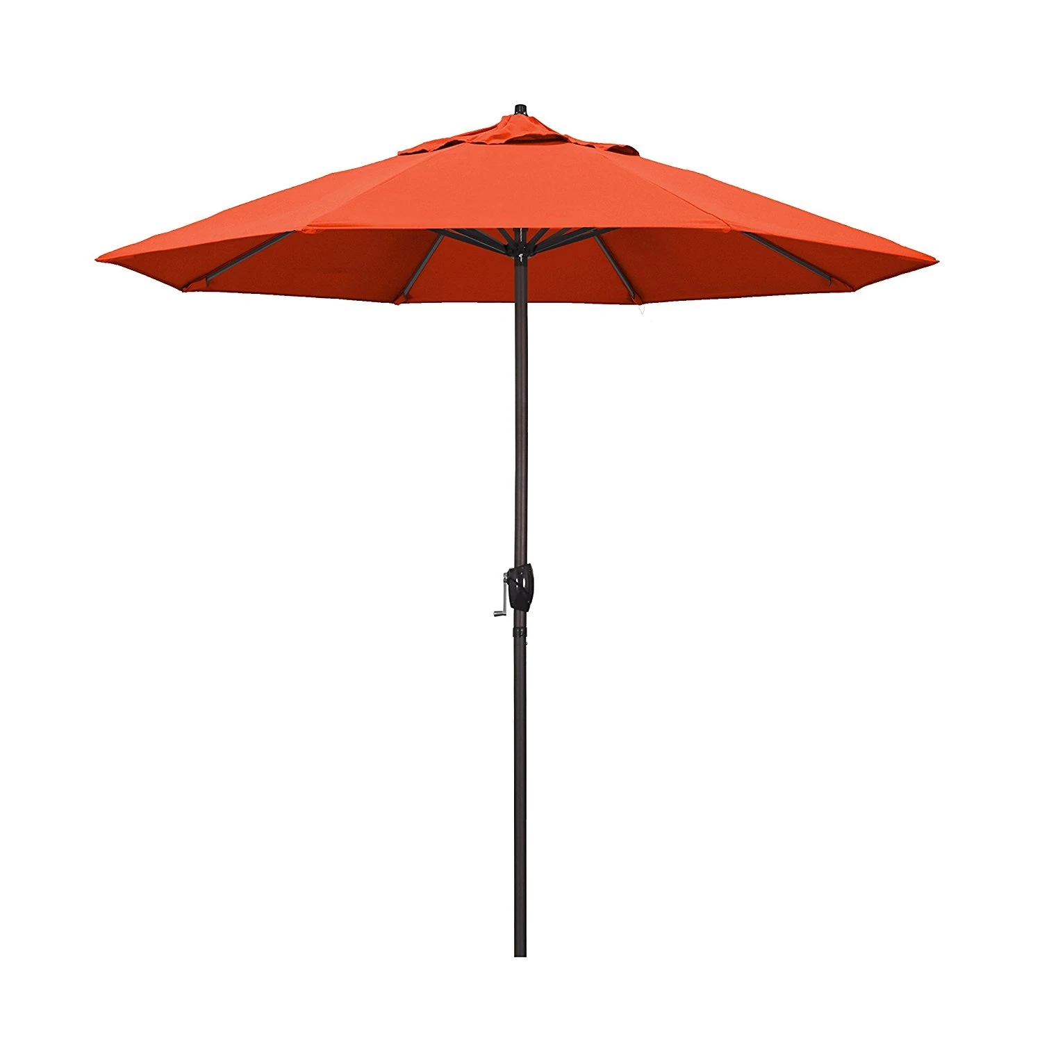 

California Umbrella ATA908117-F27 9 ft. Aluminum Market Umbrella Auto Tilt Crank Lift Bronze-Olefin-Sunset