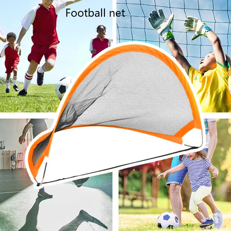 Mini Soccers Door Outdoor Foldable Portable Kid Soccer Gate Game Net Pop-Up Goal Net Children Football Toy For Group Playing