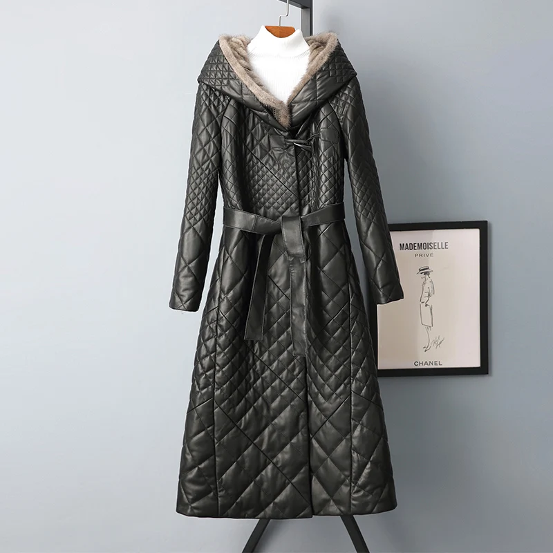

Autumn Winter Sheepskin Down Coat Women's Fur Coat Real Genuine Leather Jacket Women Clothes 2019 Korean Mink Fur Collar ZT2339