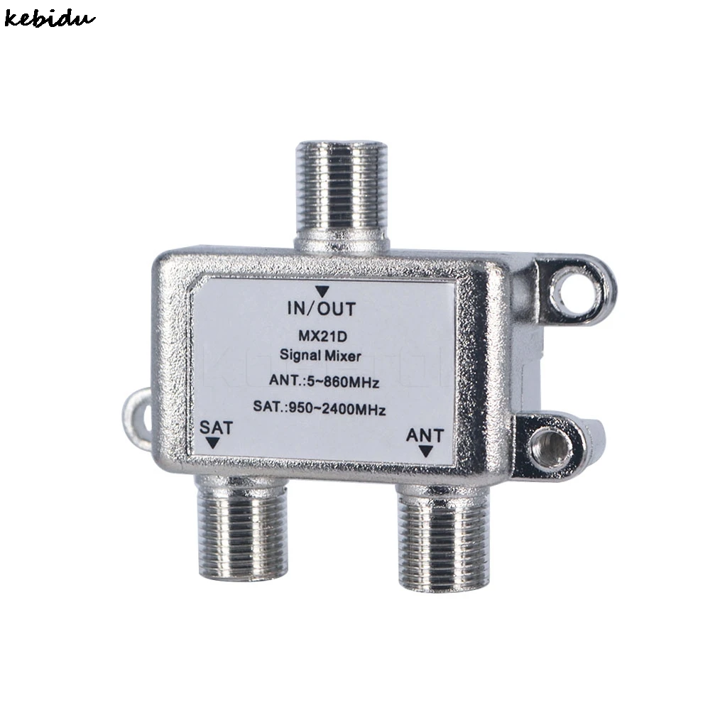 

Kebidu 10pcs 1 In 2 Out Dual-use 2 Way Port TV Signal Satellite Splitter Sat Coaxial Diplexer Combiner Cable Switch Switcher