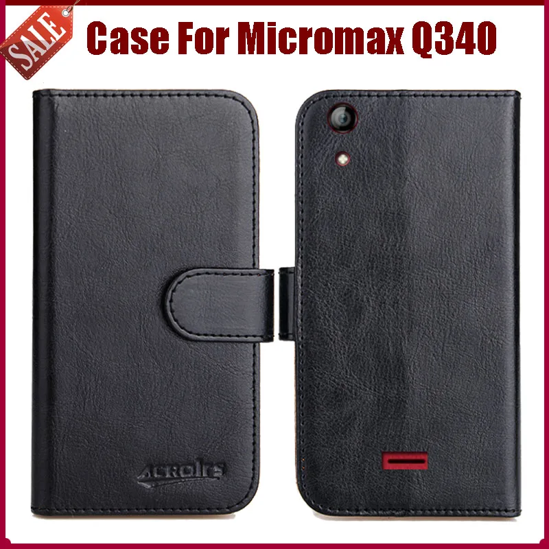 

Hot Sale! Micromax Canvas Selfie 2 Q340 Case New Arrival 6 Colors High Quality Flip Leather Protective Phone Cover Case
