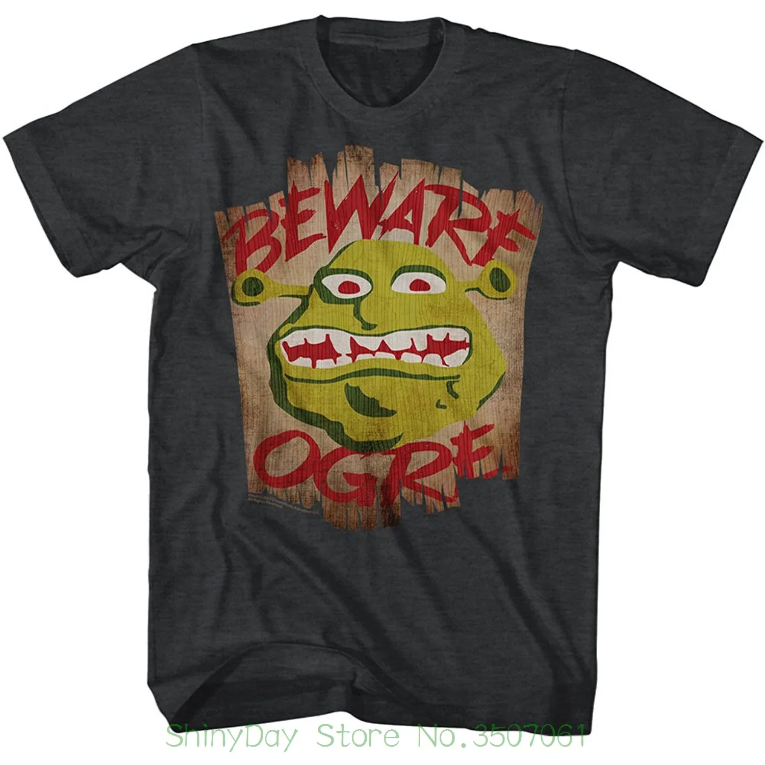 T-shirt Casual Short Sleeve For Men Clothing Summer Shrek Mens Beware T-shirt