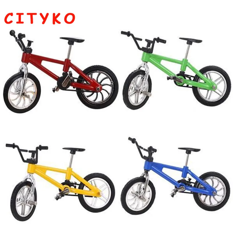 Alloy Mini Finger Toys Hand Mountain Bike Model with Spare Tire Tools