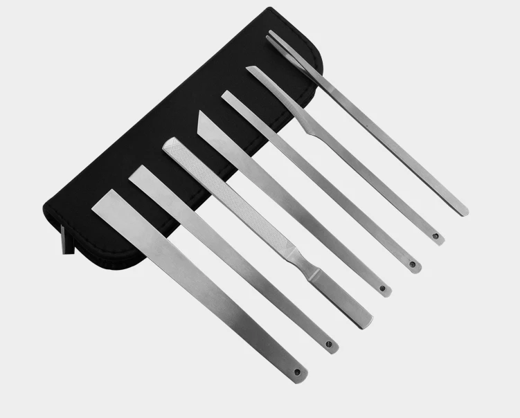  New Professional 7PCS/SET Toe Nail Pedicure knife Feet Care Tool Kit Cuticle Dry Dead Skin Remover 