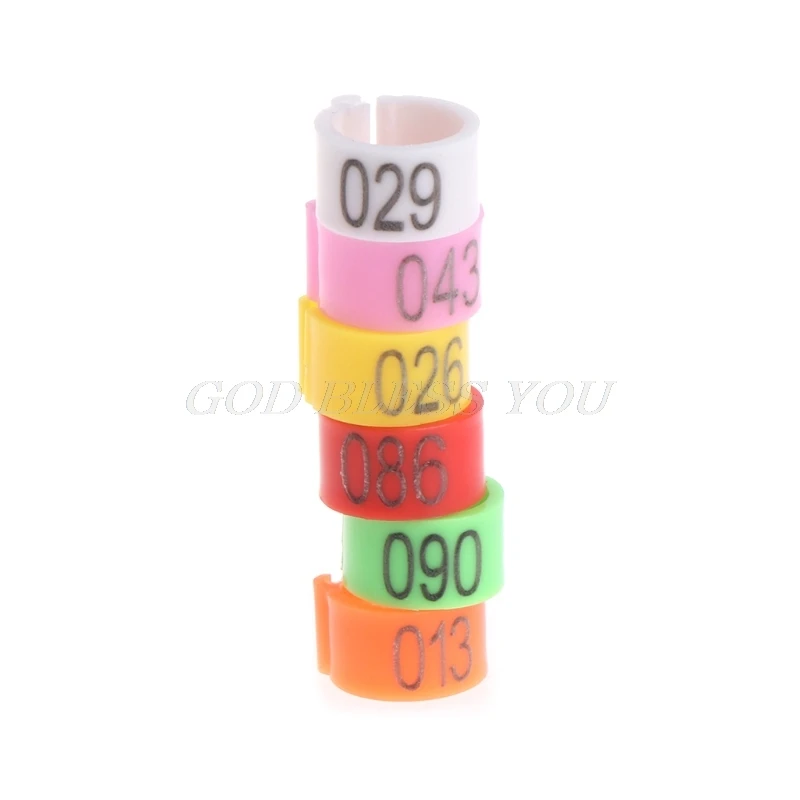 

100 Pcs 8mm Identify Ring Carrier Pigeon Training Supplies Leg Number Bird Bands