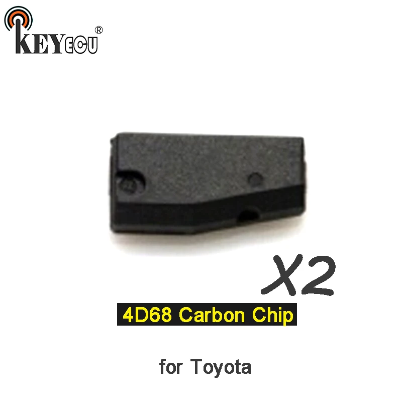 KEYECU 2x 4D68 чип Pg1: B2 транспондер дистанционный ключ чип-ключ для автомобиля углерода
