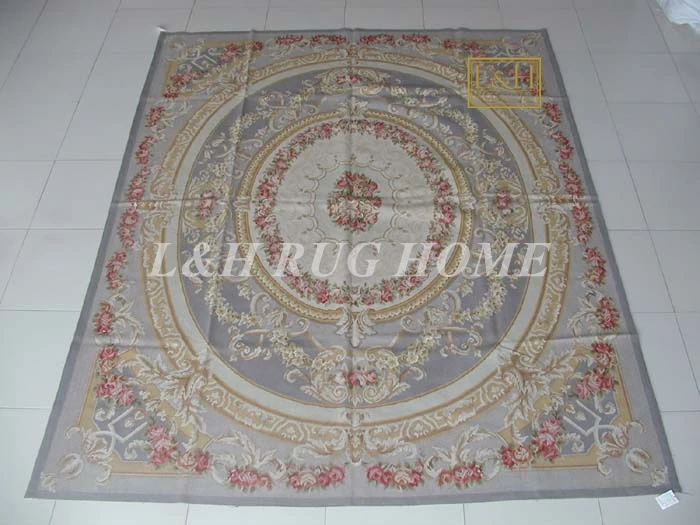 10'x14' французские Aubusson плетеные коврики ручной работы aubusson ковры