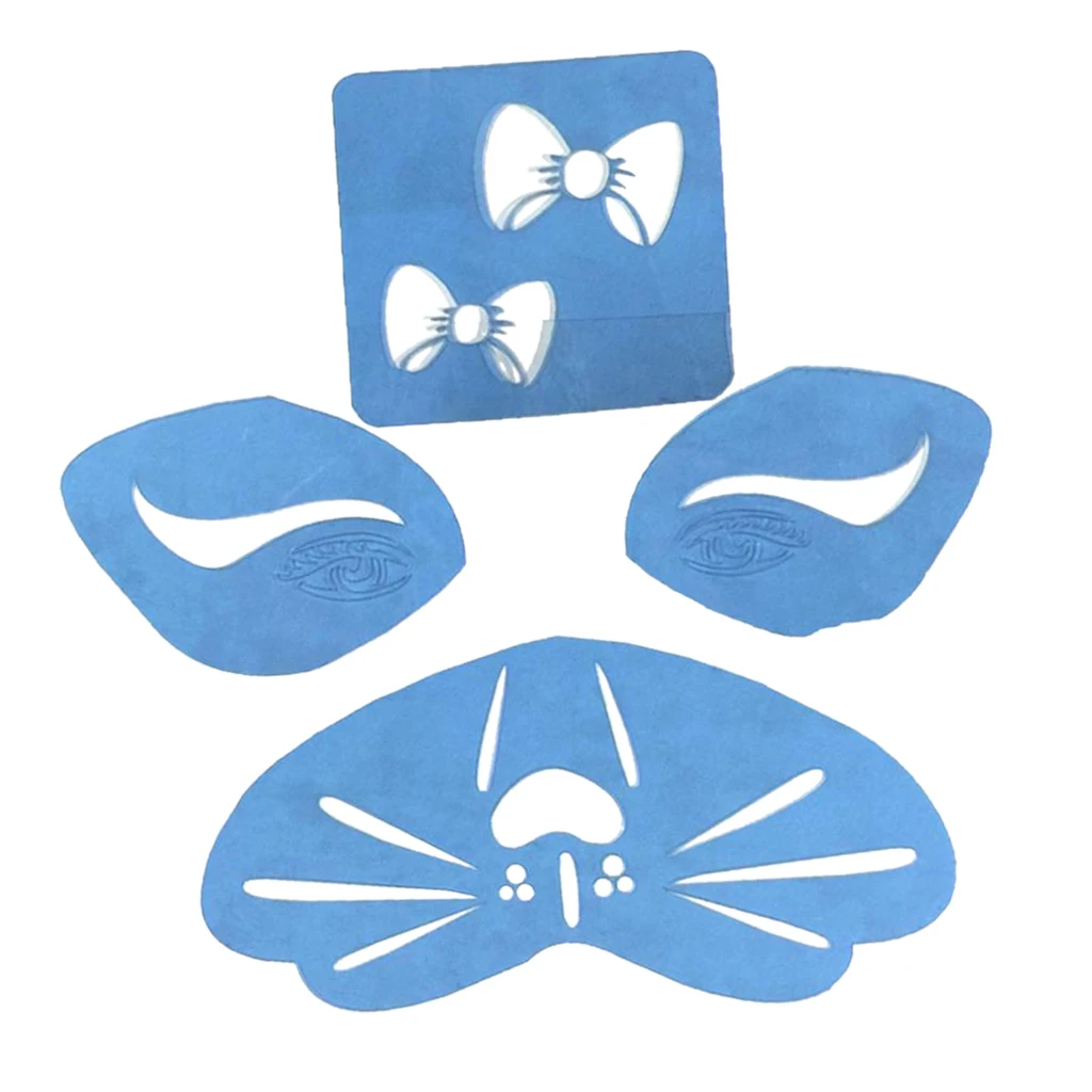 MagiDeal Reusable Plastic Face Body Art Painting Stencils Tattoo Template Accessories for Men Women Party Makeup
