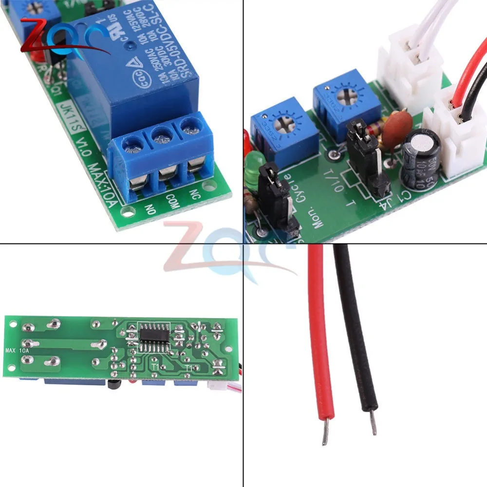 WS16 DC 12 В бесконечная задержка цикла реле времени таймера управления ВКЛ-ВЫКЛ модуль циклического переключателя двойной регулируемый 0~ 120 минут