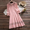 Mori girl vestidos 2022 spring new arrival preppy style sailor collar long sleeve cotton dress ► Photo 2/6