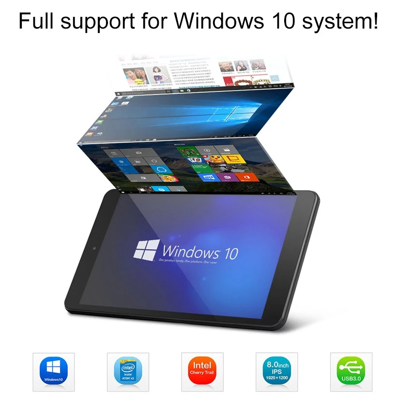 PiPo W2Pro планшетный ПК 8 0 дюймов 2 Гб ОЗУ 32 ПЗУ Windows 10 ОС Intel Cherry Trail Z8350 четырехъядерный