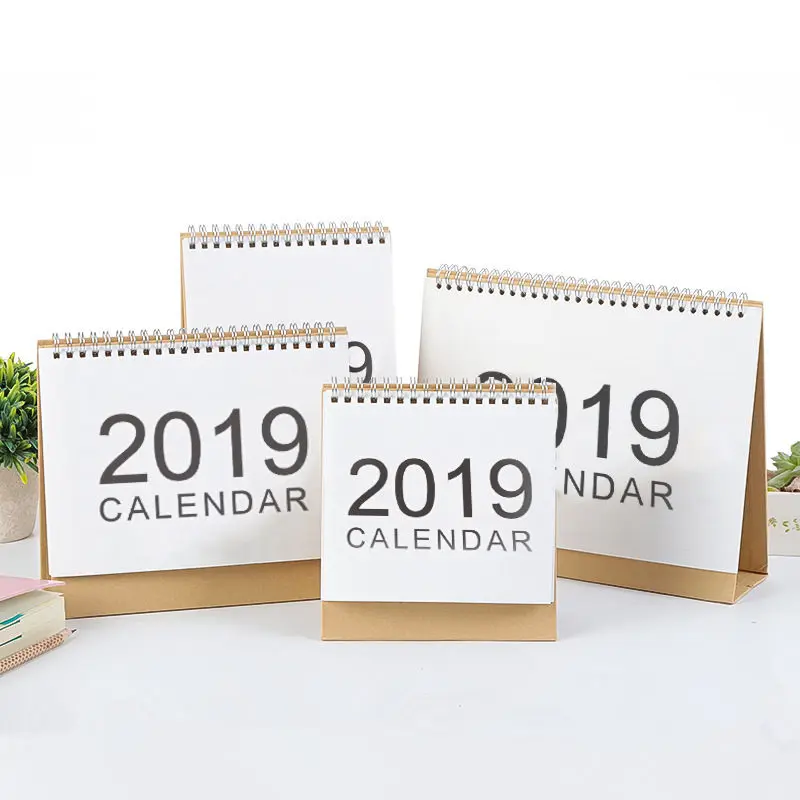 

New 2019 Small/Medium Simple Calendar Table Desktop Calendar Agenda Organizer Daily Schedule Planner 2018.06~2019.12