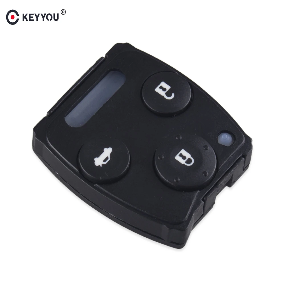 

KEYYOU For Honda Accord Sedan Pilot Car Key Shell Rubber Pad Kit Remote Key Pad 2/3 Buttons Replacement Car Case Cover Fob