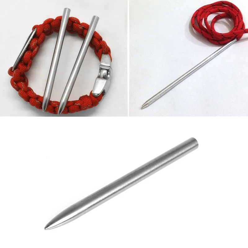 Camping survival 3" Inches Steel Paracord Needle With Screw Thread Shaft Tip Stiching Needle Fid
