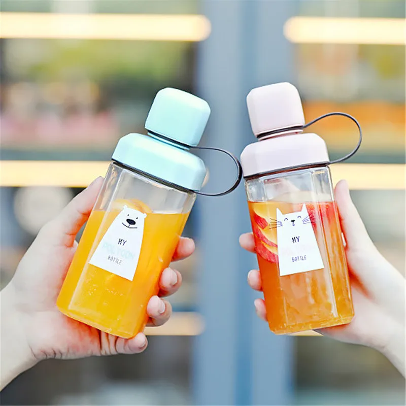 400ml Water Bottle for Kid Creative Flat Cute Japanese Child Water