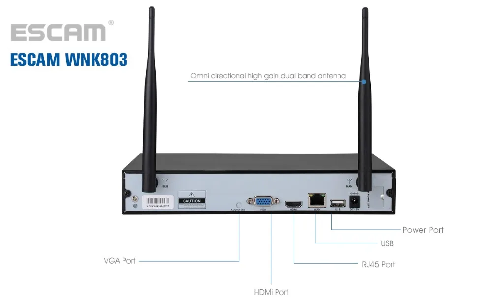 ESCAM WMK803 720 P 8CH Беспроводной WI-FI IP Камера и WI-FI NVR комплект