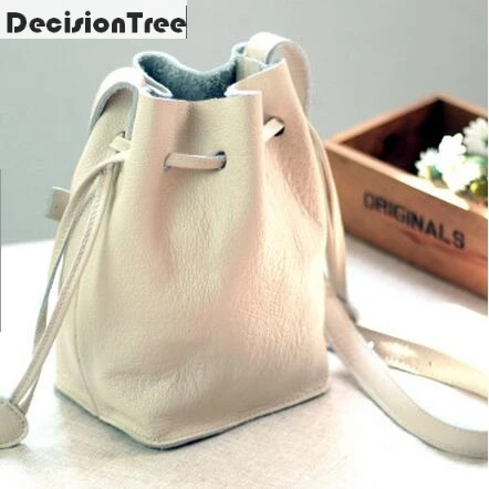 Fashion Bucket Bag Women Genuine Leather String Crossboday Shoulder Bag Luxury Bags High Quality Famous Designer