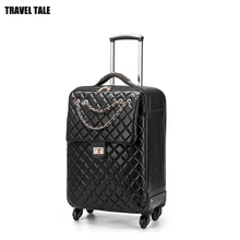 Travel tale Для женщин Спиннер кожаные чемоданы и чемодан-тележка сумка 24 для дам