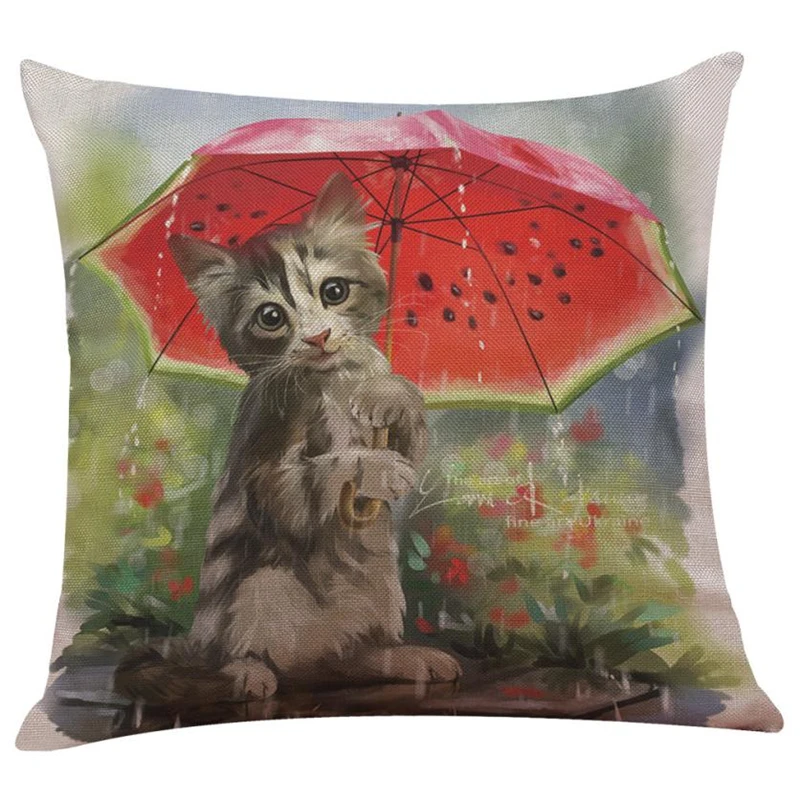 Cute Cat Sofa Bed Home Decoration Festival Pillow Case Cushion Cover25