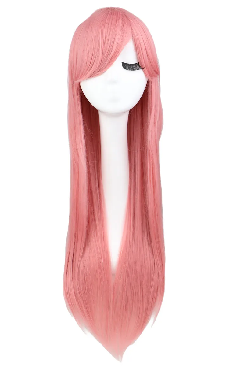 

Harajuku Anime Cosplay Wigs For Momoi Satsuki Long Straight Synthetic Hair Wig Pelucas 32" 80 Cm
