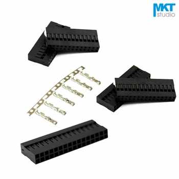 

100Pcs Complete Set Dupont 2.54mm Pitch Double Row Female Housing Connector+Crimps 2x13P 2x15P 2x16P