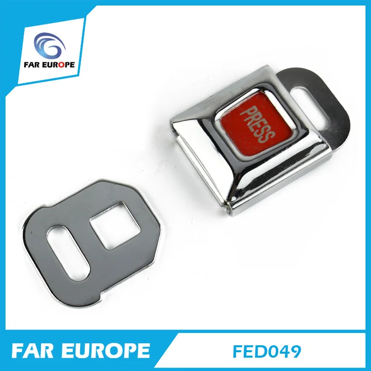 

2 Point Metal Push Button Buckle Flexible Seat Belt Buckle (FED049)