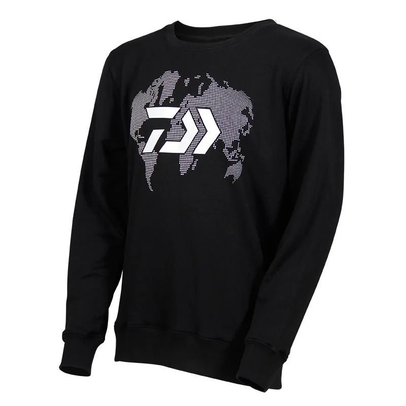 

New Autumn Winter Sports Fishing Clothes Round Neck Fishing Sweater Clothes Cotton Warm Long Sleeve Fishing Clothing for Men