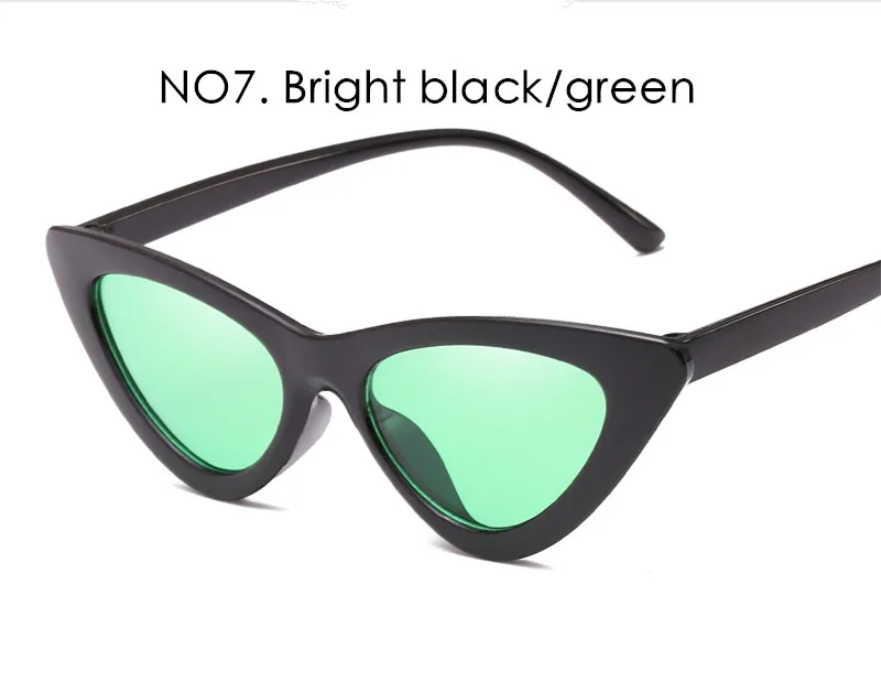 Брендовые дизайнерские новые европейские и американские Солнцезащитные очки кошачий глаз, женские солнцезащитные очки в ретро стиле, прозрачные цветные очки в коробке - Цвет линз: 7
