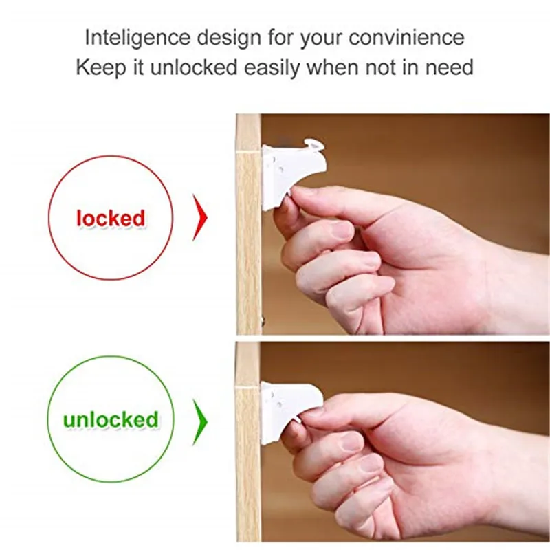 Magnetic Child Lock 2-8 locks+1-2key Baby Safety Baby Protections Cabinet Door  Lock Kids Drawer Locker Security Invisible Locks - Price history & Review, AliExpress Seller - Little Radish Store