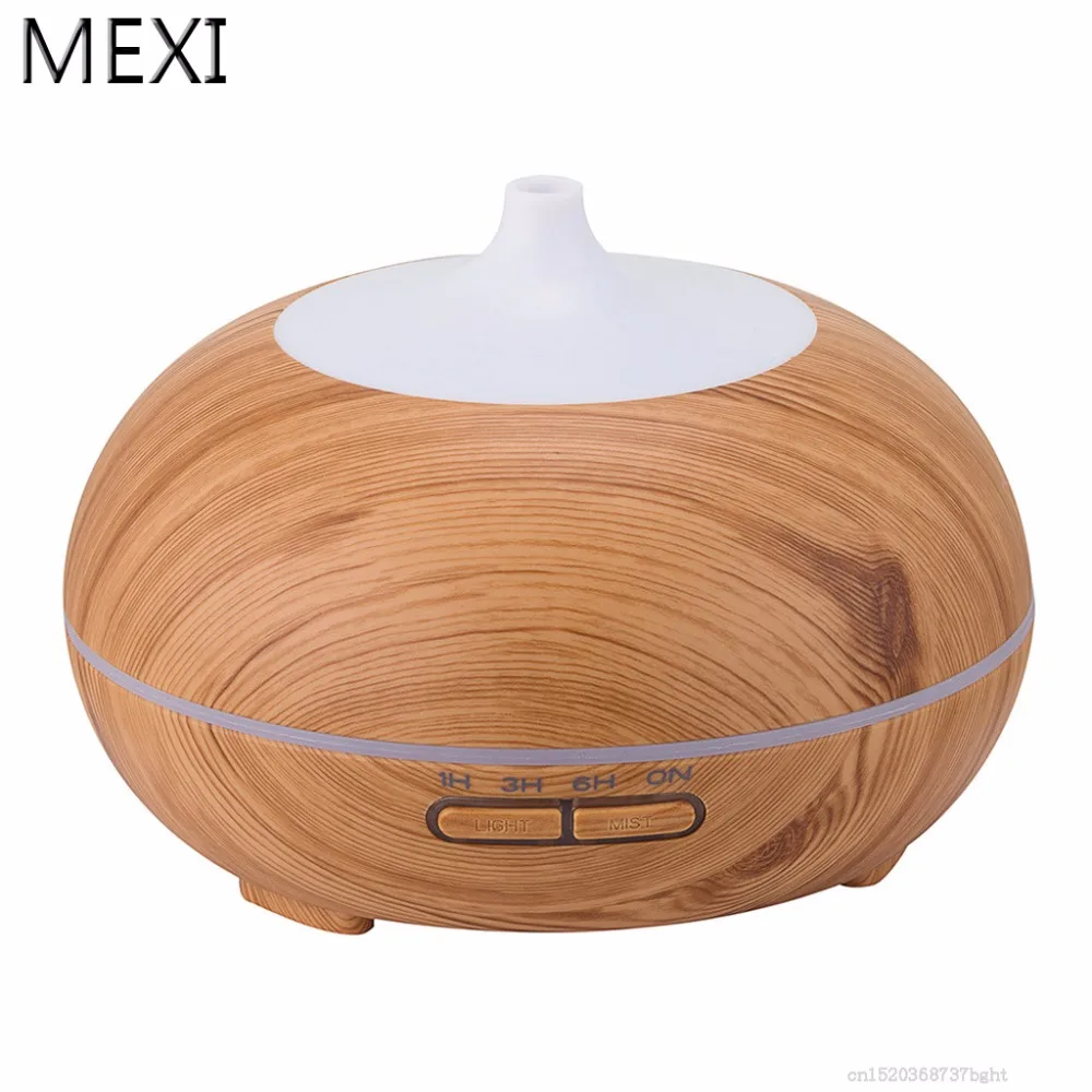 

MEXI US/EU Plug 300ML Essential Oil Diffuser Air Humidifier Wood Grain LED Aroma Mist Makers For Home