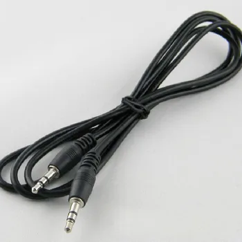 

200pcs/lot Wholesale 100cm 3.5 mm pin to 3.5 mm pin stero audio cable Headphone Jack Black color Free Shipping