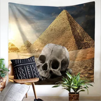 

Home Decor Polyester Fabric Desert Pyramid Tapestry Wall Hanging Throw Bohemian Door Curtain home decoration accessories