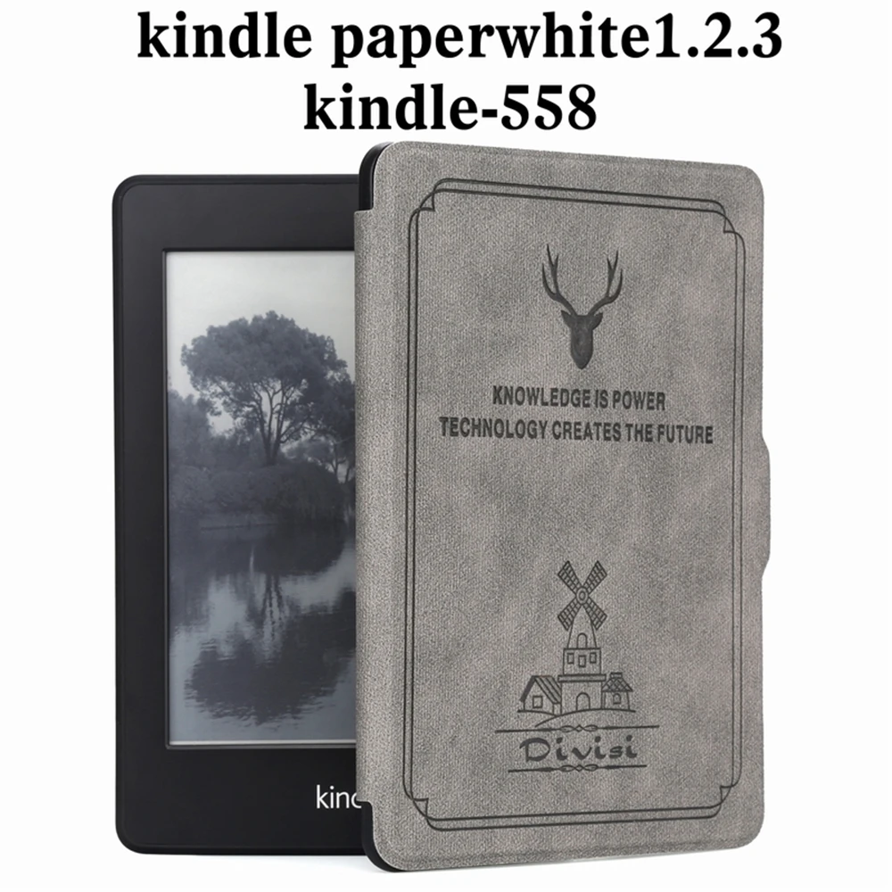 Чехол для Amazom Kindle Paperwhite чехол из искусственной кожи ТПУ жесткая задняя крышка Smart