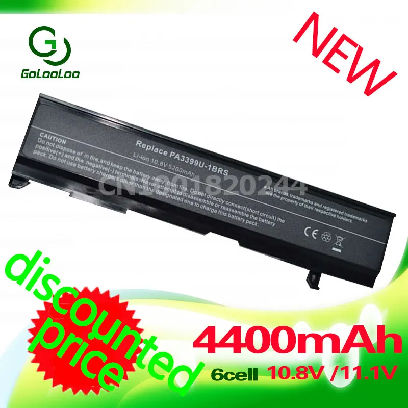 Golooloo 4400MaH лаптоп с Батарея для toshiba Satellite Pro A100 спутниковый M50 m55 m40 Tecra A3 A4 A5 A6 A7 S2 VX/670