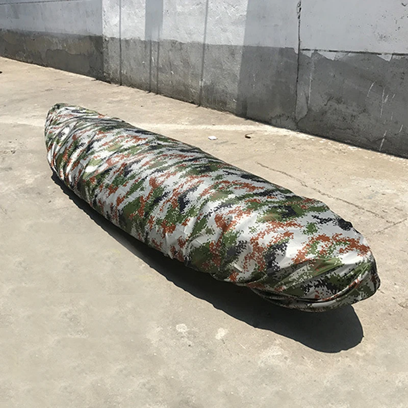 

Waterproof Camouflage Boat Cover UV Resistant Dust Kayak Storage Cover Canoe Protective Case 4 Colors Size 2.6m-6M