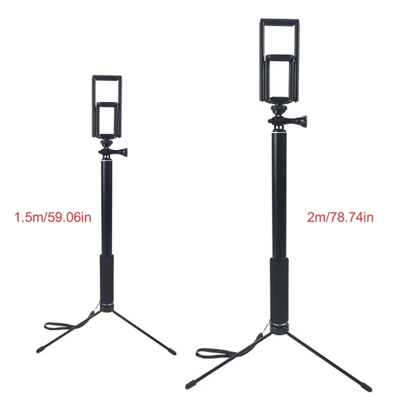 

1pcs New 1.5m/2m Extendable Selfie Stick Tripod Stand for iPhone iPad DSLR Android Gopro -free shipping
