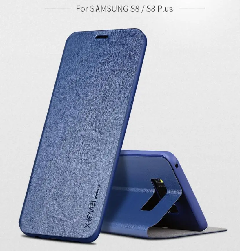 

X-Level Flip PU Leather Case For Samsung Galaxy S8/S8 Plus Business Style Flip Phone Case for Galaxy S7 Edge S8+ C7 C5 C9 Pro S9