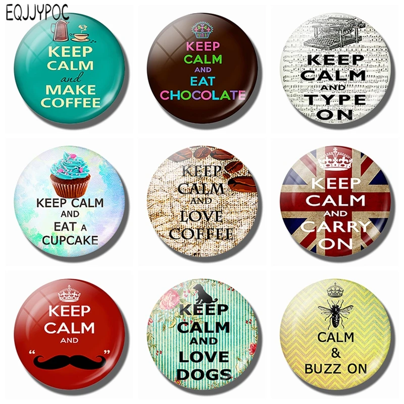 Keep Calm and Make Coffee 30MM Fridge Keep Calm Glass Cabochon
