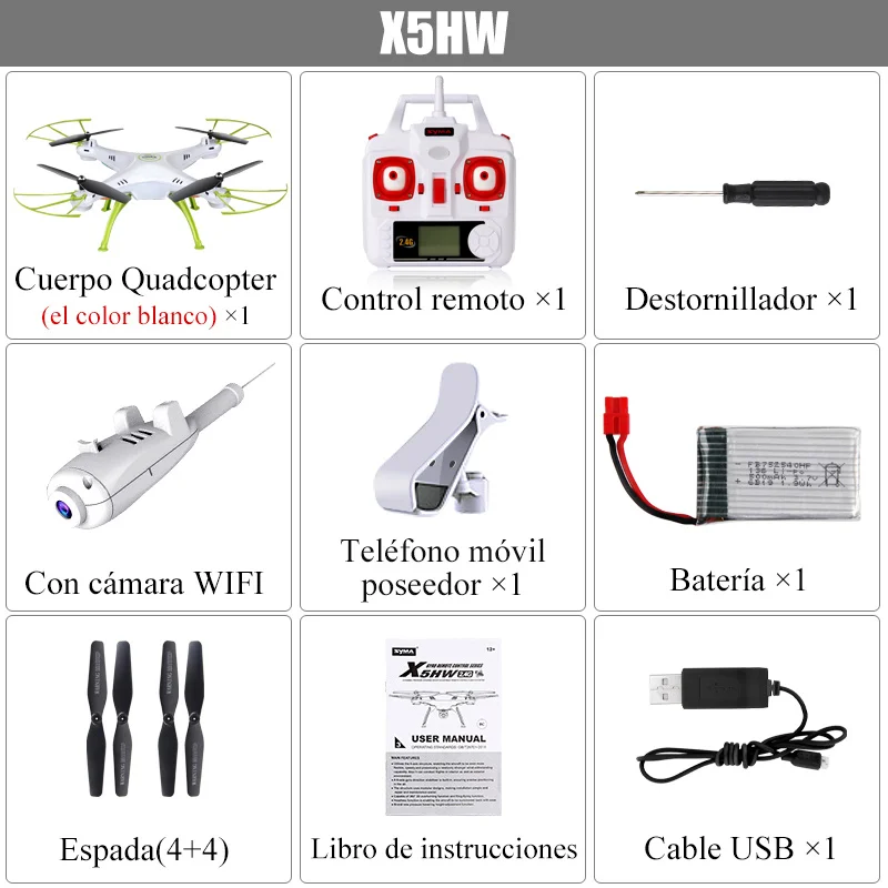 Официальный Syma X5HW WiFi FPV 0 3 мегапиксельная камера 2 4G 4 канала 6 осевой гироскоп