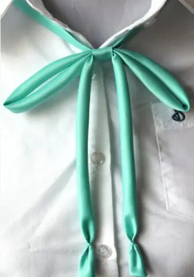Кавайная японская школьная форма, костюм моряка, аксессуары для рубашки, Jk, галстук-бабочка, Униформа, длинный галстук-бабочка, галстуки для студентов, JKA1 - Цвет: 418 green