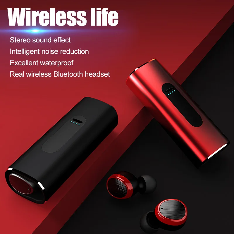 

V11 TWS 5.0 Bluetooth 9D Stereo Earphone Wireless Earphones IPX7 Waterproof Earphones Sport Headphone With 4000mAh Power Bank