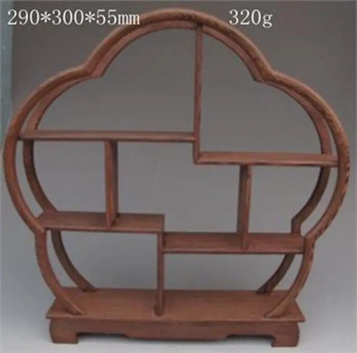 

PRETTY WOOD STAND /SHELF FOR NETSUKE / SNUFF BOTTLES OR CURIOS Decorative collection of Arts and crafts