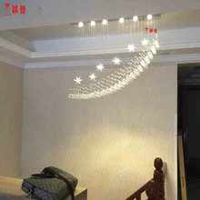 LED chandelier home staircase lamp K9 Crystal Lighting chandelier crystal hanging wire modern crystal chandelier for living room LED chandelier home staircase lamp K9 Crystal Lighting chandelier crystal hanging wire modern crystal chandelier for living room