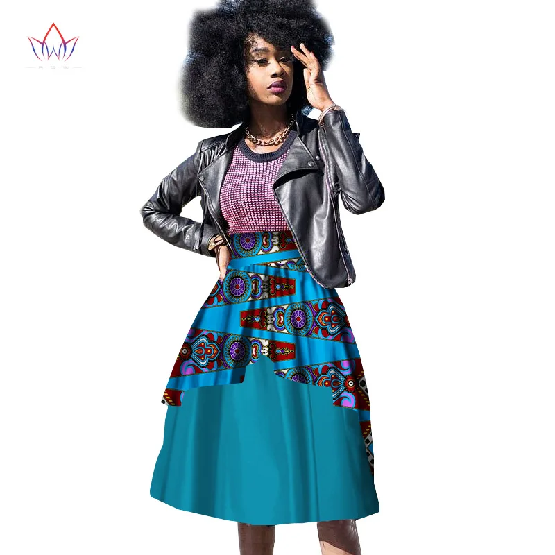 Roupas para Mulher Vestido de Baile Recente Bazin Riche Africano Dashiki Cera Impressão Joelho Comprimento Dupla Camada Saia Wy1200 25 dashiki africano cera impressão joelho comprimento vestido