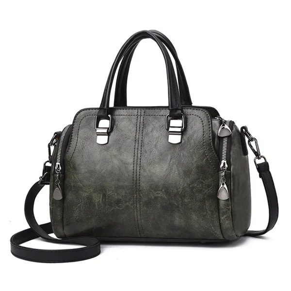 AECLVR женская сумка из искусственной кожи, роскошные модные повседневные женские сумки на плечо, женская сумка-мессенджер, ручная сумка для женщин - Цвет: Dark green
