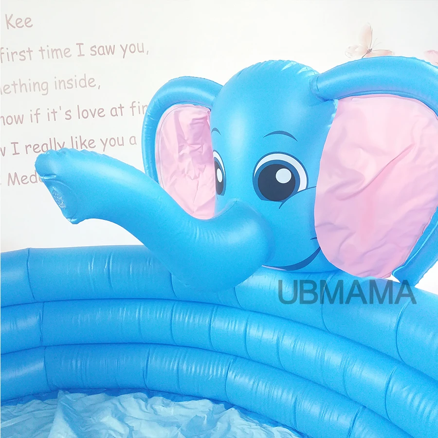 Надувной бассейн 3 этаж пластиковый надувной круглый детский бассейн с распылителем воды мультфильм синий слон бассейн