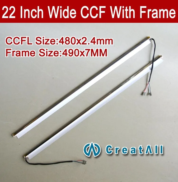 2PCS 22'' inch wide dual lamps CCFL with frame LCD lamp backlight housing cover CCFL:480mmx2.4mm FRAME:490mmx7mm | Электронные