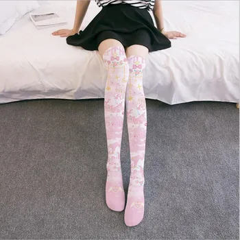 

Women's Thigh High stockings Girls Female sexy stocking women Fashion Over Knee Thigh High Elastic stockings Girls Summer 6SW40